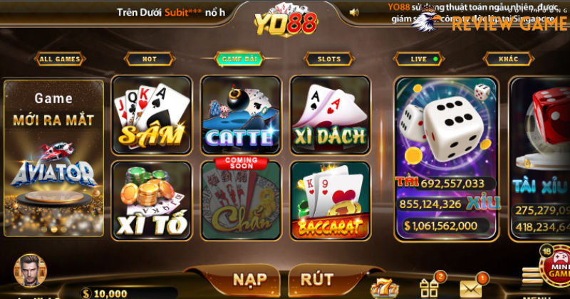 Game bài Baccarat trên Yo88